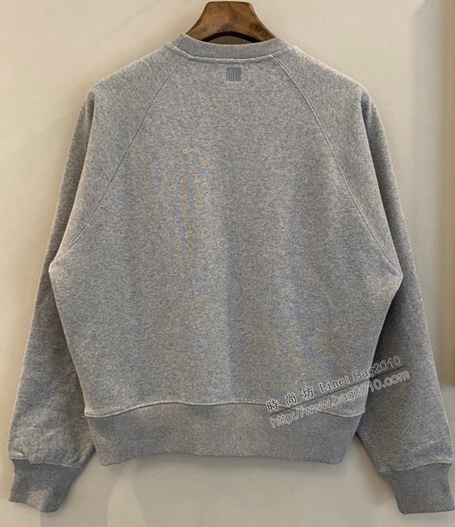 Ami專櫃2023FW新款愛心刺繡插肩圓領衛衣 男女同款 tzy3201
